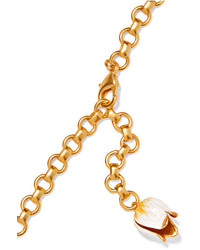Dolce & Gabbana Gold Plated Swarovski Crystal And Enamel Necklace One Size