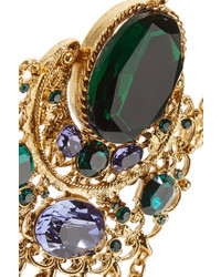 Oscar de la Renta Gold Plated Swarovski Crystal Necklace One Size