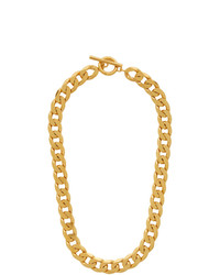 All Blues Gold Polished Moto Necklace