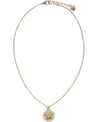 Versace Gold Round Medusa Necklace