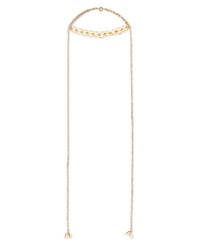 Isabel Marant Gold Tone And Shell Necklace