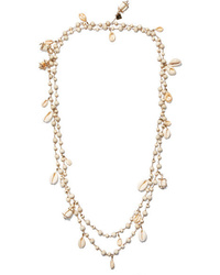 Rosantica Gold Tone Bead And Shell Necklace