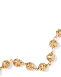 Dolce & Gabbana Gold Tone Enamel And Crystal Necklace