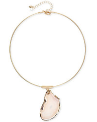 lonna & lilly Gold Tone Large Stone Collar Necklace