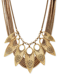 Lucky Brand Gold Tone Leaf Statet Necklace