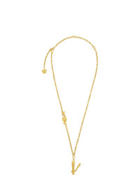 Versace Gold V Leaves Necklace