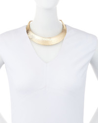 Lydell NYC Golden Hammered Collar Necklace
