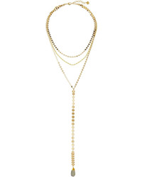 Nakamol Golden Layered Y Drop Necklace