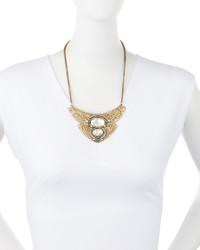 Greenbeads By Emily Ashley Golden Textured Tribal Necklace