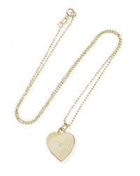 Jennifer Meyer Heart Locket 18 Karat Gold Diamond Necklace