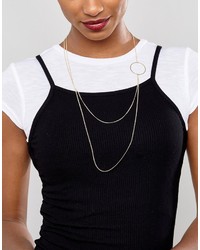 Pieces Heley Circle Multi Row Necklace