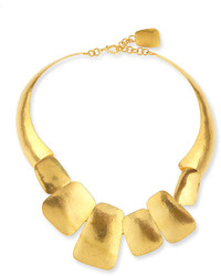 Herve Van Der Straeten Herve Van Der Strten Yucata 24k Gold Plated Collar Necklace