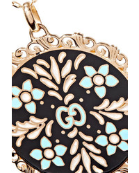 Gucci Icon 18 Karat Gold And Enamel Necklace