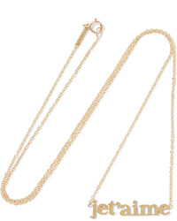 Jennifer Meyer Je Taime 18 Karat Gold Necklace One Size