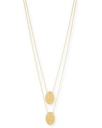 Jennifer Zeuner Jewelry Jennifer Zeuner Double Oval Disc Personalized Necklace