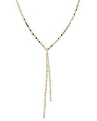Lana Jewelry Nude Duo Drop 14k Yellow Gold Lariat Necklace