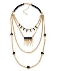 ABS by Allen Schwartz Jewelry Rock It Out Four Row Necklace