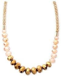 Jones New York Gold Tone Beaded Collar Necklace
