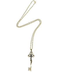 Alcozer & J Key Necklace W Garnet