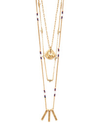 Madewell Layered Triangle Bead Necklace Set