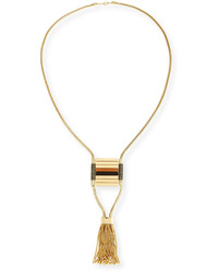 Lafayette 148 New York Long Statet Tassel Necklace Golden
