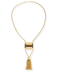 Lafayette 148 New York Long Statet Tassel Necklace Golden