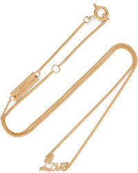 Saint Laurent Love Gold Plated Necklace