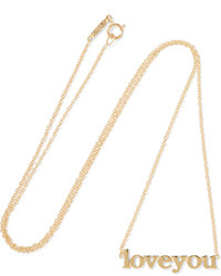 Jennifer Meyer Love You 18 Karat Gold Necklace
