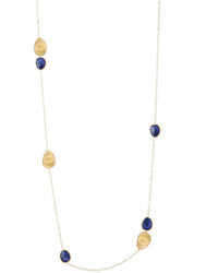 Marco Bicego Lunaria 18k Gold Lapis Station Necklace 393