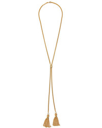 Chloé Lynn Tasseled Gold Plated Necklace