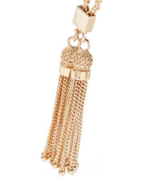 Chloé Lynn Tasseled Gold Tone Necklace One Size