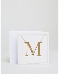 Johnny Loves Rosie M Initial Necklace