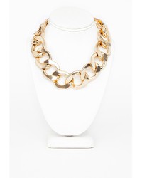 Missguided Madonna Chunky Statet Chain Necklace Gold