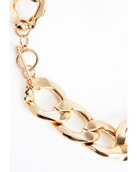 Missguided Madonna Chunky Statet Chain Necklace Gold