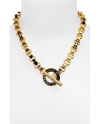 Marc by Marc Jacobs Toggles Turnlocks Collar Necklace Black Gold