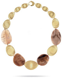 Marco Bicego Materica 18k Gold Wood Opalite Collar Necklace