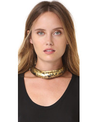 Alexis Bittar Matte Black Molten Collar Necklace