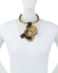 Tom Ford Melted Medallion Choker Necklace Vintage Goldblack