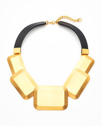 Lafayette 148 New York Metal Geometric Collar Necklace Golden