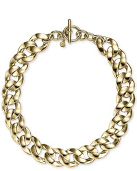 Michael Kors Michl Kors Gold Tone Chain Statet Necklace