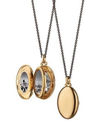 Monica Rich Kosann Midi 18k Gold Oval Locket Necklace