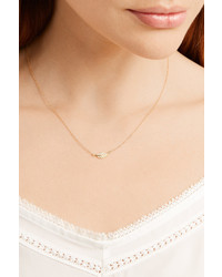 Jennifer Meyer Mini Leaf 18 Karat Gold Diamond Necklace One Size