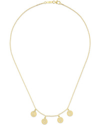 Jennifer Meyer Mini Letter 18 Karat Gold Diamond Necklace