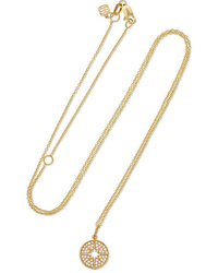 Sydney Evan Mini Starburst 14 Karat Gold Diamond Necklace