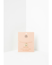 Missguided Gold Cancer Star Sign Necklace