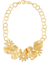 Stephanie Kantis Modern Garland Golden Bib Necklace