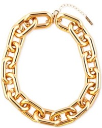 Nine West Gold Tone Linked Chain Necklace
