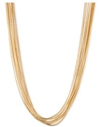 Nine West Gold Tone Multi Chain Necklace