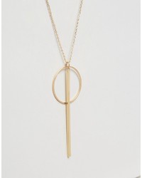 NY:LON Nylon Gold Plated Circle Loop Through Necklace