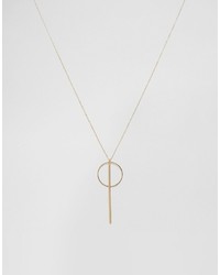 NY:LON Nylon Gold Plated Circle Loop Through Necklace
